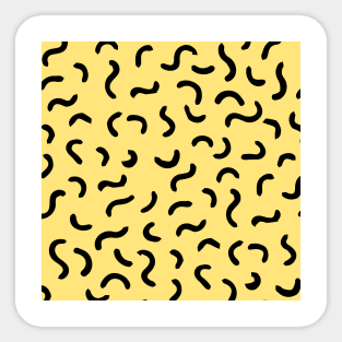 Fancy line yellow pastel pattern Sticker